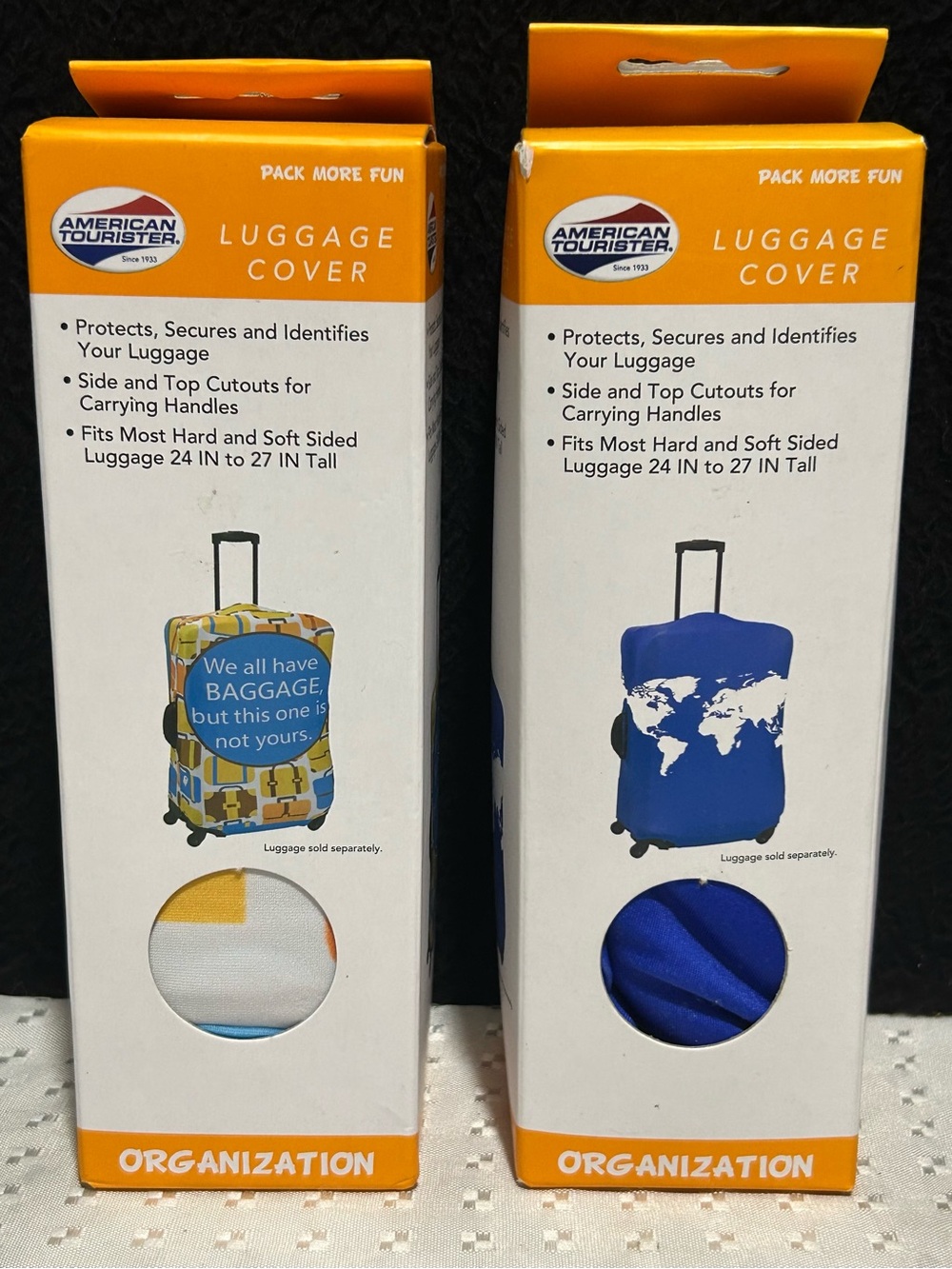 Set Of 2 New American Tourister 24-27" Luggage Cover Travel Baggage Fits Most